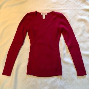 White House Black Market Cranberry Red Knitted Top